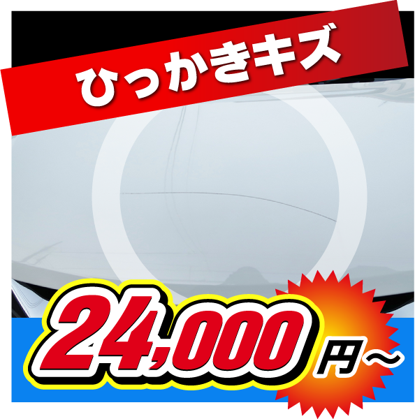 ひっかきキズ：24,000円〜